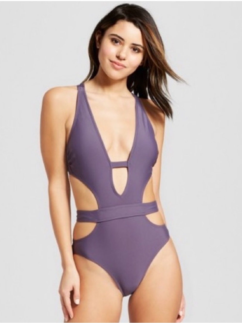 Xhilaration One Piece Steel Blue Swimsuit